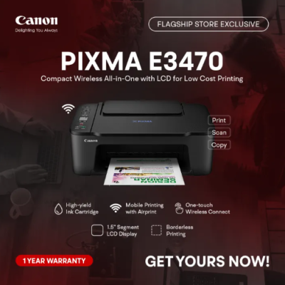Canon PIXMA E3470 Wireless All-In-One Printer (