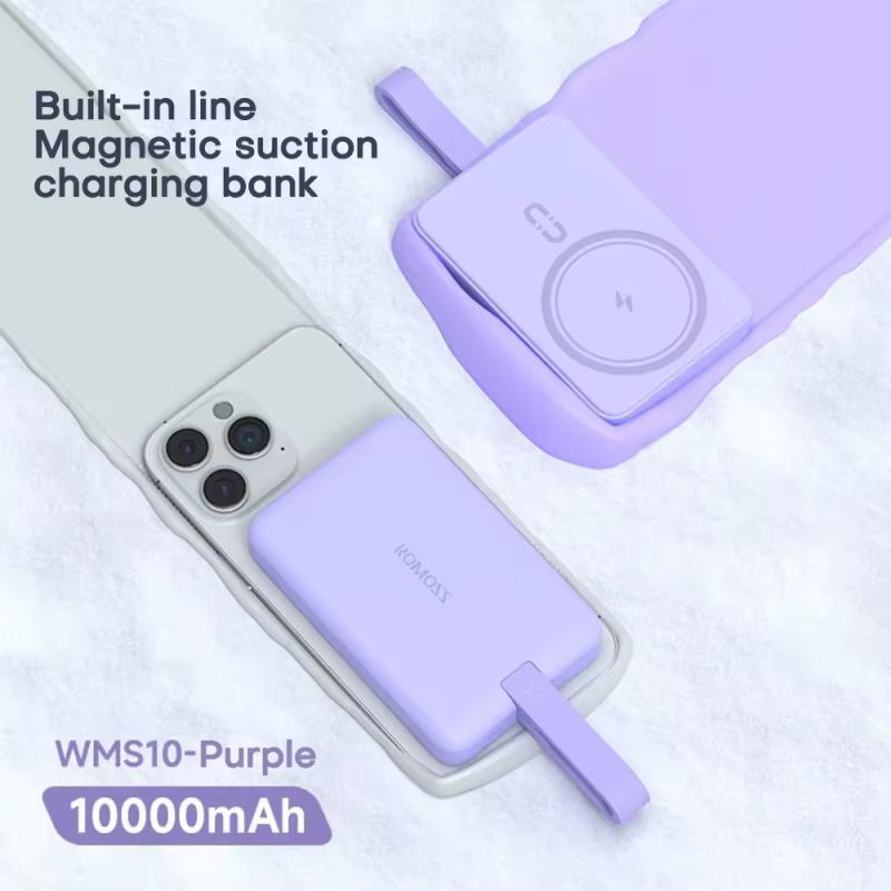 Romoss WMS10 Magnetic Wireless PowerBank (Purple)