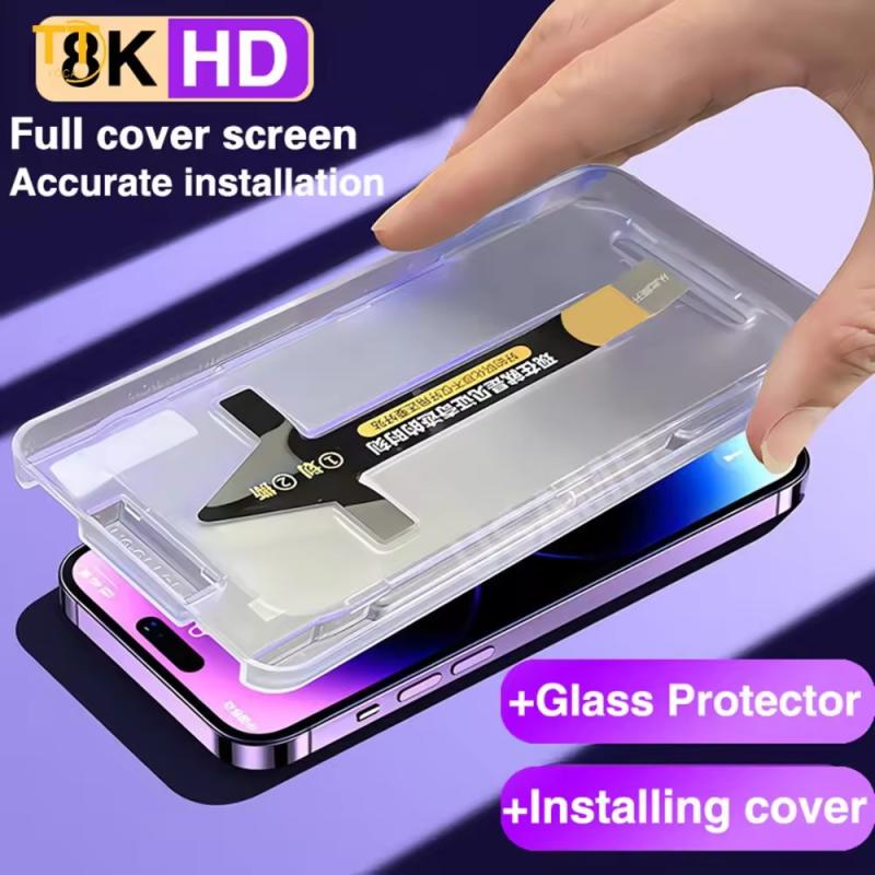Tri-Town Full Screen Protector With Easy Install Kit For iPhone 15