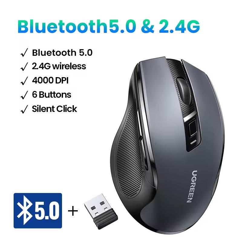 UGREEN Wireless Mouse Bluetooth (5.0 & 2.4G)