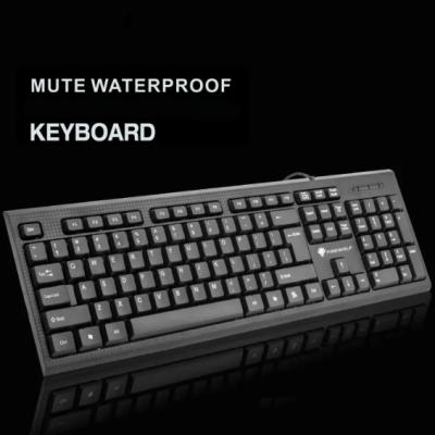 FIREWOLF USB Wired Keyboard Office Style for PC laptop FW-680 (Black)