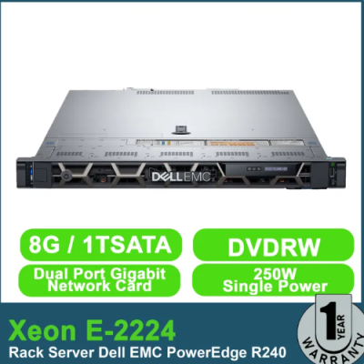 Rack Server Dell EMC PowerEdge R240 Intel Xeon E-2224