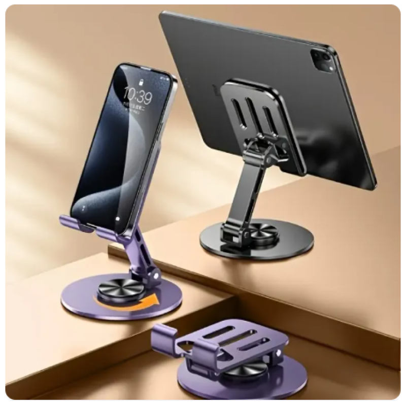 360° Rotating Metal Desk Cellphone Holder Foldable Desktop Universal For Mobile Cell Phone Stand Universal Phone Holder Stand